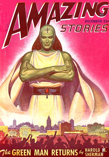 "L'homme vert" dans le n° 7, vol. 20 de Amazing Stories d'octobre