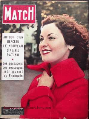Paris Match n&deg;&nbsp;287 du 25 septembre, titrant : Les passagers des soucoupes intriguent les Fran&ccedil;ais