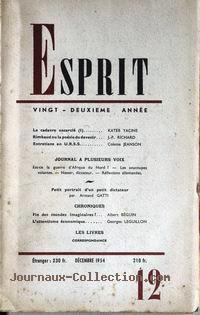 Le n&deg; 12 de la c&eacute;l&egrave;bre revue Esprit du 1er d&eacute;cembre, contient lui-aussi un article sur les soucoupes volantes 