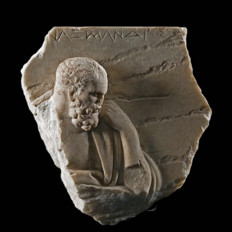 Anaximandre représenté sur un bas-relief