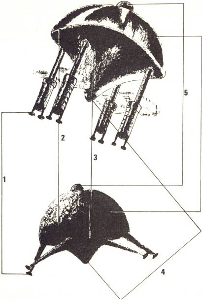 Tentative de corrélation l'objet de Cocoyoc et l'interprétation de Blumrich de la vision d'Ezechiel, en oubliant les tailles estimées et la forme de poire