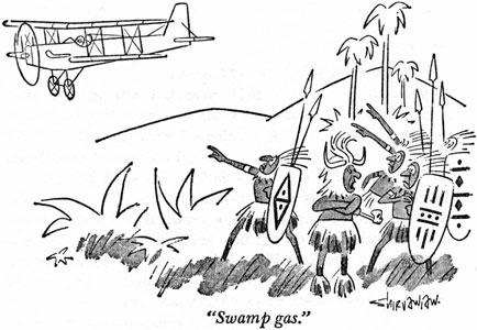 Du gaz des marais. Dessin satyrique de 1966 sur l'affaire du gaz des marais