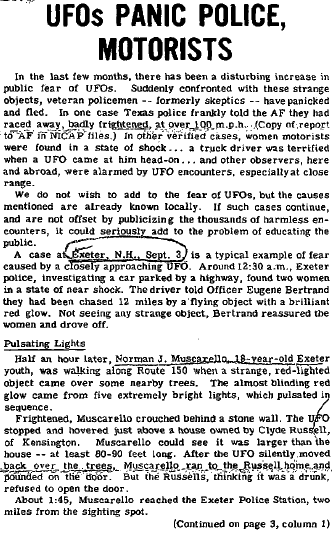 Page 1 s1Exeter Part 1 MUFON Case File