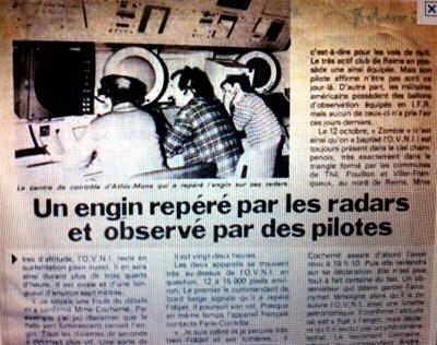 Article sur l'observation du 6 s3Troadec, J.-P.: "'Les        dossiers secrets' de l'Armée de l'Air française", RUP, 2012-03-19