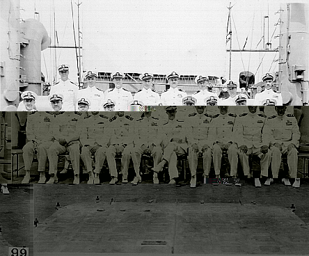 Byrd et son équipe à bord du U.S.S. Mont Olympe