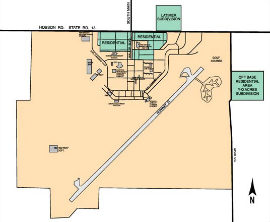 Carte de la base aérienne de Roswell