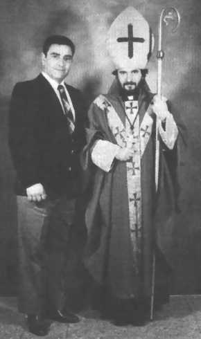 Miguères avec Monseigneur F.W. Schaffner