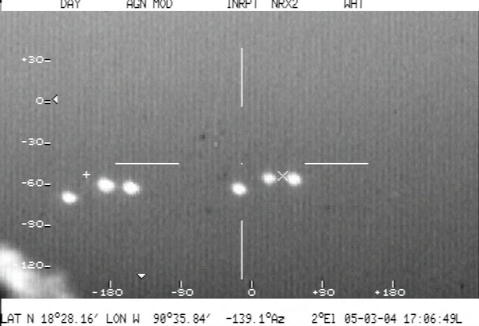 Image infrarouge de la caméra FLIR du Merlin C26/A à 17 h 06, orientée à -139,1°