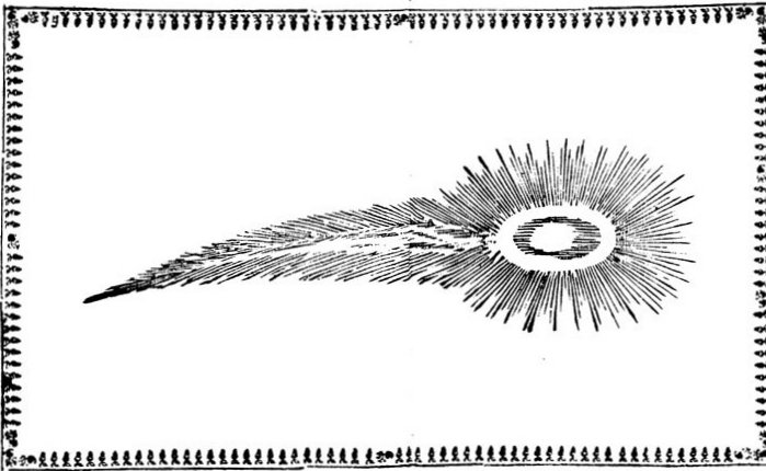 Gravure de l'observation s1Lettre du mathématicien Montanari à l'astronome Halley
