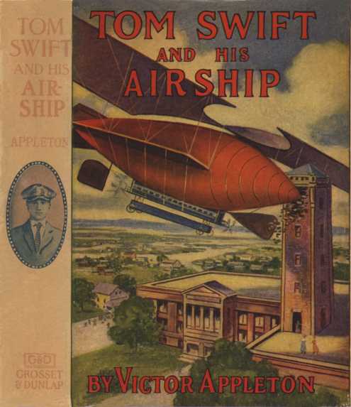 Une nouvelle de la série Tom Swift et [une invention], cette fois avec le 'Nuage Rouge' un énorme dirigeable doté d'ailes de biplan