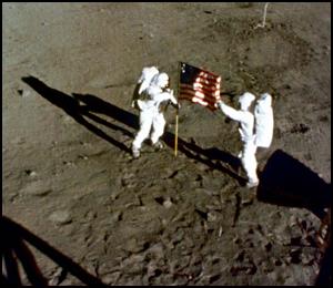 Armstrong et Aldrin le 20 Juillet 1969