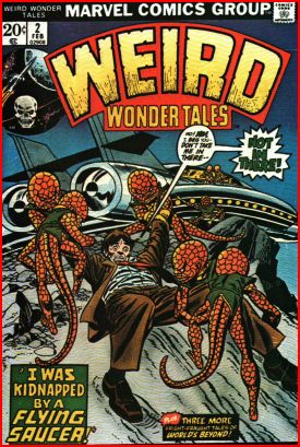 Couverture de Weird - Wonder Tales ce mois-ci s1"The source of the Travis Walton abduction tale?", The UFO Iconolclast, 2012-04-30.