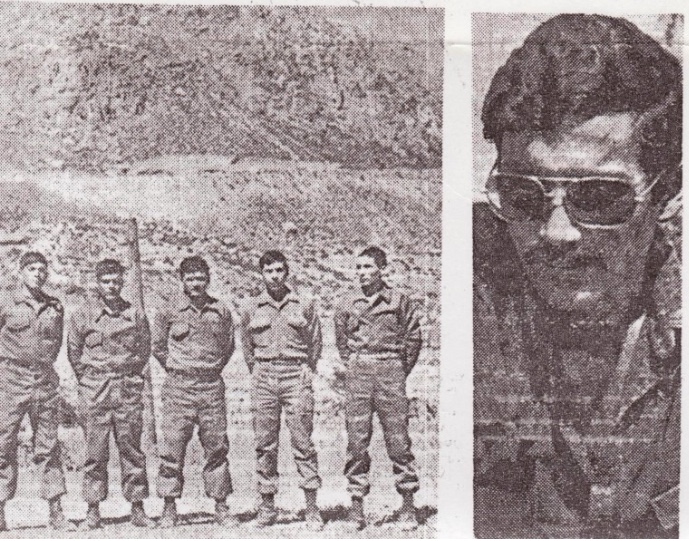 De gauche à droite : Pedro Rosales, German Riquelme, Humberto Rojas, Ivan Robles et Juan Reyes. Outre le caporal Valdés,    ne figurent pas sur la photo Julio   Rojas et Raul Salinas s2"Contacto con 7 personas: Un ovni      'aterrizo' cerca de Putre", La Estrella de Arica, 1977-05-16