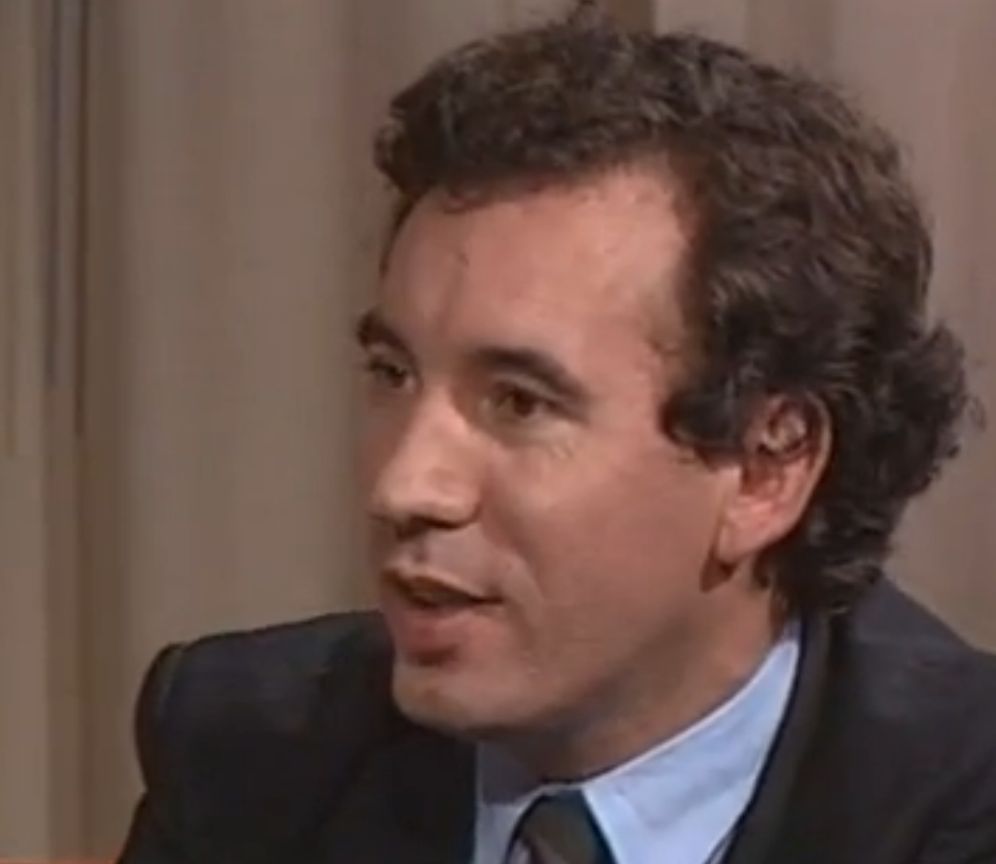 Bayrou lors de sa 1ère émission télévisée, le 15 juin 1985