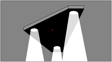 Figure 1 : Le triangle observé le 29 novembre 1989 par les gendarmes von Montigny et Nicoll